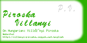 piroska villanyi business card
